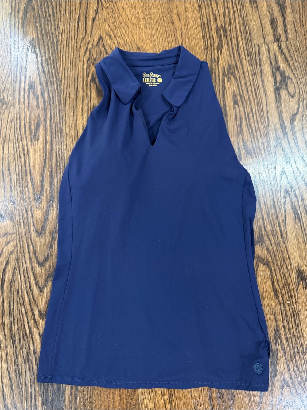 Lilly Pulitzer Navy Sleeveless Collared Tank